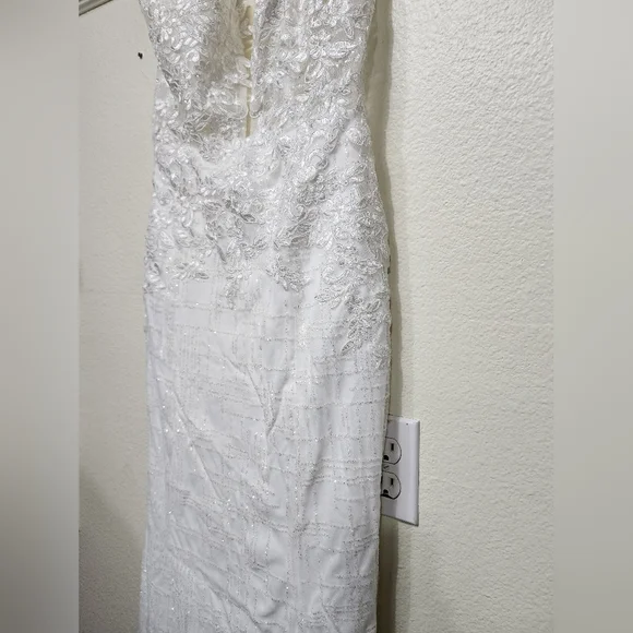 wonderstruck white glitter lace up embroidered lace maxi dress White Embroidered Lace Maxi Dress main image 0